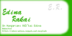 edina rakai business card